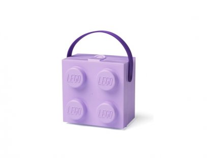 LEGO Box with handle 166x165x117mm - lavender