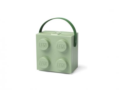 LEGO Box with Handle 166x165x117mm - Green Army