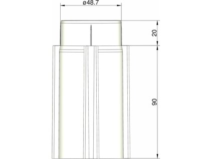 Klima Základna 50mm 4-stabilizátory bílá