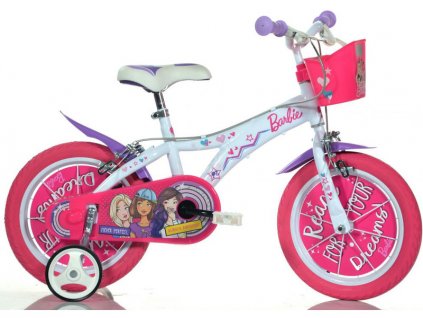 DINO Bikes - Dětské kolo 16" Barbie s košíkem