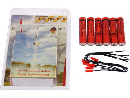 Klima raketový motor B4-4 EL (6ks)