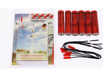 Klima raketový motor C6-0 EL (6ks)