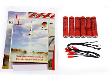 Klima raketový motor C6-3 EL (6ks)