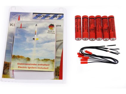 Klima raketový motor D9-P EL (6ks)