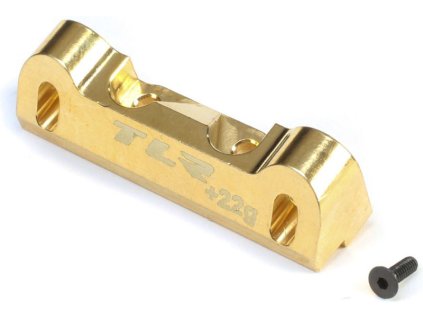 TLR Příčka nápravy zadní mosaz LRC +22g: 22 5.0