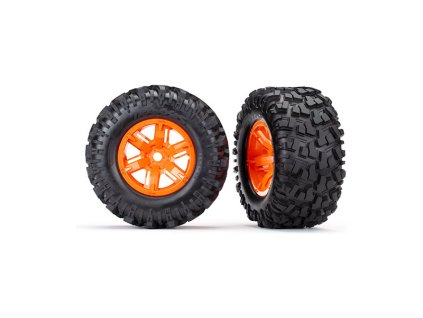 Traxxas kolo 4.3/5.7", disk oranžový, pneu Maxx AT (pár)