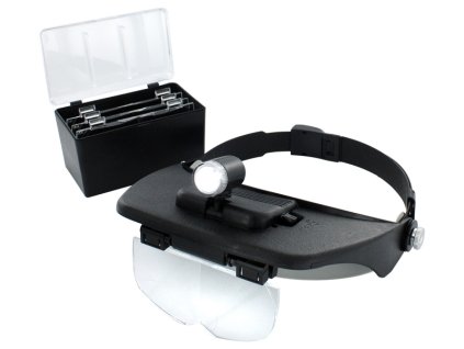 Lightcraft čelenka s lupou a LED osvětlením (set)
