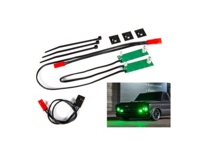 Traxxas LED osvětlení přední kompletní zelený
