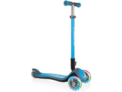 Globber - Koloběžka Elite Deluxe Lights Sky Blue
