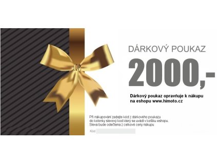 DÁRKOVÝ POUKAZ 2000,-Kč