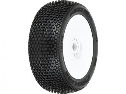 Pro-Line kolo 3.3", pneu Blockade S3 Buggy Tires, disk H17 bílý (2)