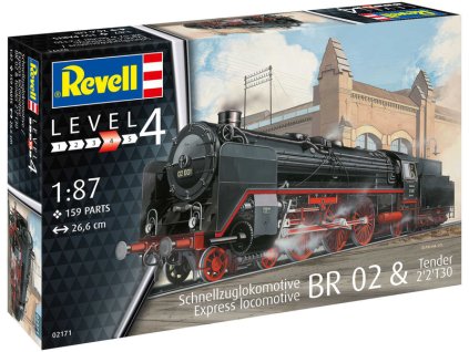 Revell lokomotiva BR 02 s tendrem 2'2'T30 (1:87)