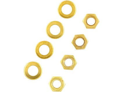 Raboesch matice M4 s podložkou mosaz (4+4)