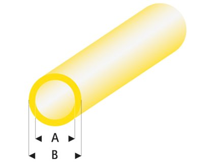 Raboesch profil ASA trubka transparentní žlutá 2x3x330mm (5)