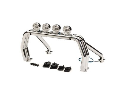 Traxxas Roll bar (assembled with LED light bar)/ roll bar mounts, left & right (pro #9212)