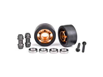 Traxxas kolo pro wheelie sadu hliníkové oranžově eloxované (2)