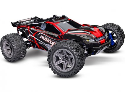 RC auto Traxxas Rustler 2BL 4WD RTR 1:10 (cervena)