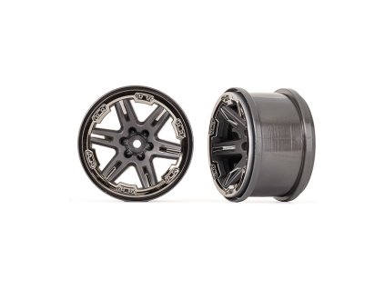 Traxxas disk 2.8" RXT uhlově šedý/černý chrom (2)