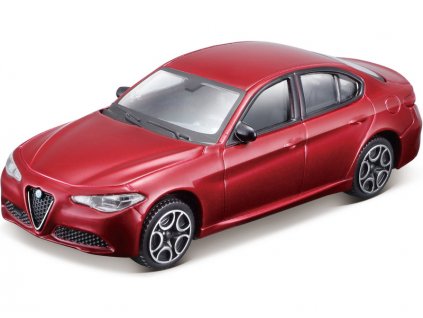 Bburago Alfa Romeo Giulia 1:43 červená metalíza