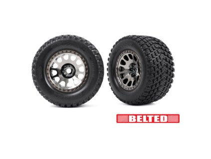 Traxxas kolo 4.3/5.7", disk XRT Race černý chrom, pneu Gravix (pár)