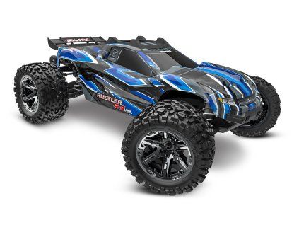67376 4 Rustler 4x4 VXL 3QTR FRONT BLUE 54131786
