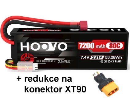 Baterie Hoovo Li-Pol 7200mAh 80C 7.4V