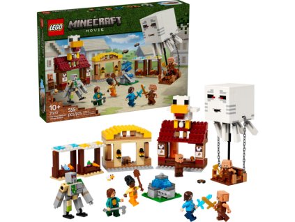 LEGO Minecraft - Balón v podobě ďasa a útok na vesnici