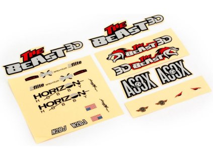 E-flite samolepky: Micro Beast 3D