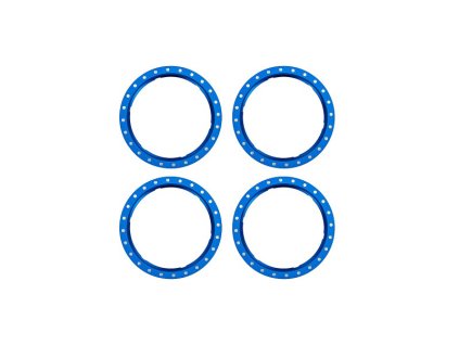 Traxxas kroužek Beadlock hliníkový modrý (4)