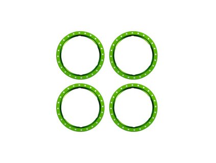Traxxas kroužek Beadlock hliníkový zelený (4)