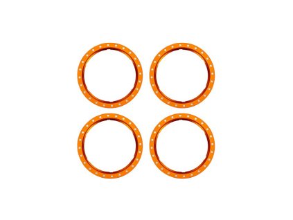 Traxxas kroužek Beadlock hliníkový oranžový (4)