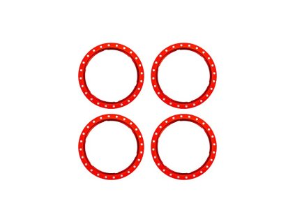 Traxxas kroužek Beadlock hliníkový červený (4)