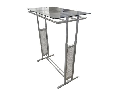 Moderní prodejní štendr s horní skleněnou deskou