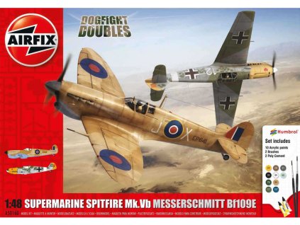 Gift Set letadlo Supermarine Spitfire MkVb Messerschmitt BF109E 1:48