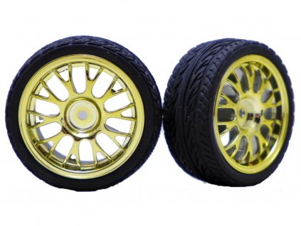 ON ROAD BBS GOLD RIMS 1:10 (2ks)