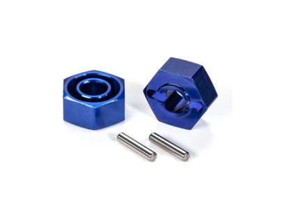 Traxxas - náboj kola hliníkový modrý s čepy (2)