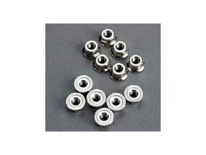 Matice s přírubou ocel zink. M3 (12)