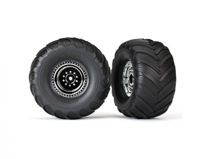Traxxas kola přední Terra Groove dual/Chrom (2)