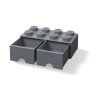 LEGO storage box with drawers 250x500x180mm - black