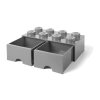 LEGO storage box with drawers 250x500x180mm - gray