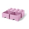 LEGO storage box with drawers 250x500x180mm - aqua