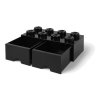 LEGO storage box with drawers 250x500x180mm - aqua