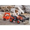 FALK - Šlapací traktor Kubota s nakladačem, rypadlem a vlečkou