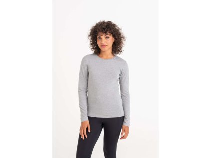 LONG SLEEVE GIRLIE TRI-BLEND T (Barva Heather Grey, Velikost XS)