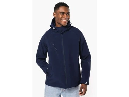 MEN'S DETACHABLE HOODED SOFTSHELL JACKET (Barva Černá, Velikost S)