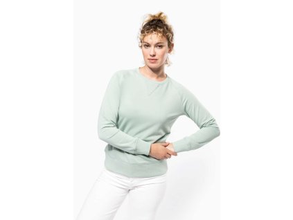 LADIES’ ORGANIC COTTON CREW NECK RAGLAN SLEEVE SWEATSHIRT
