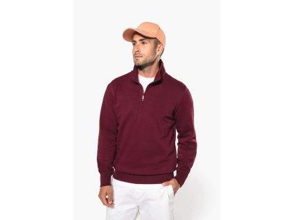 ZIPPED NECK SWEATSHIRT