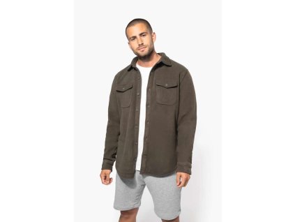 SHERPA-LINED FLEECE OVERSHIRT