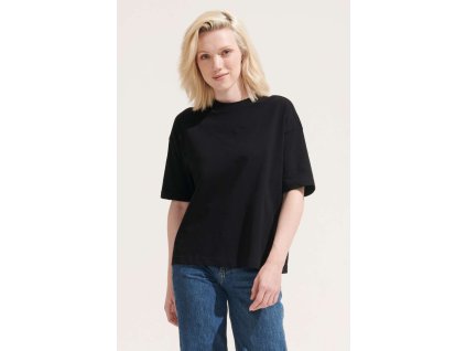SOL'S BOXY WOMEN'S OVERSIZED T-SHIRT (Barva Deep Black, Velikost XS)
