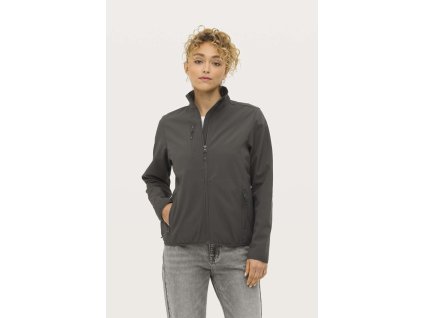 SOL'S FALCON WOMEN - SOFTSHELL ZIP JACKET (Barva Charcoal Grey, Velikost S)
